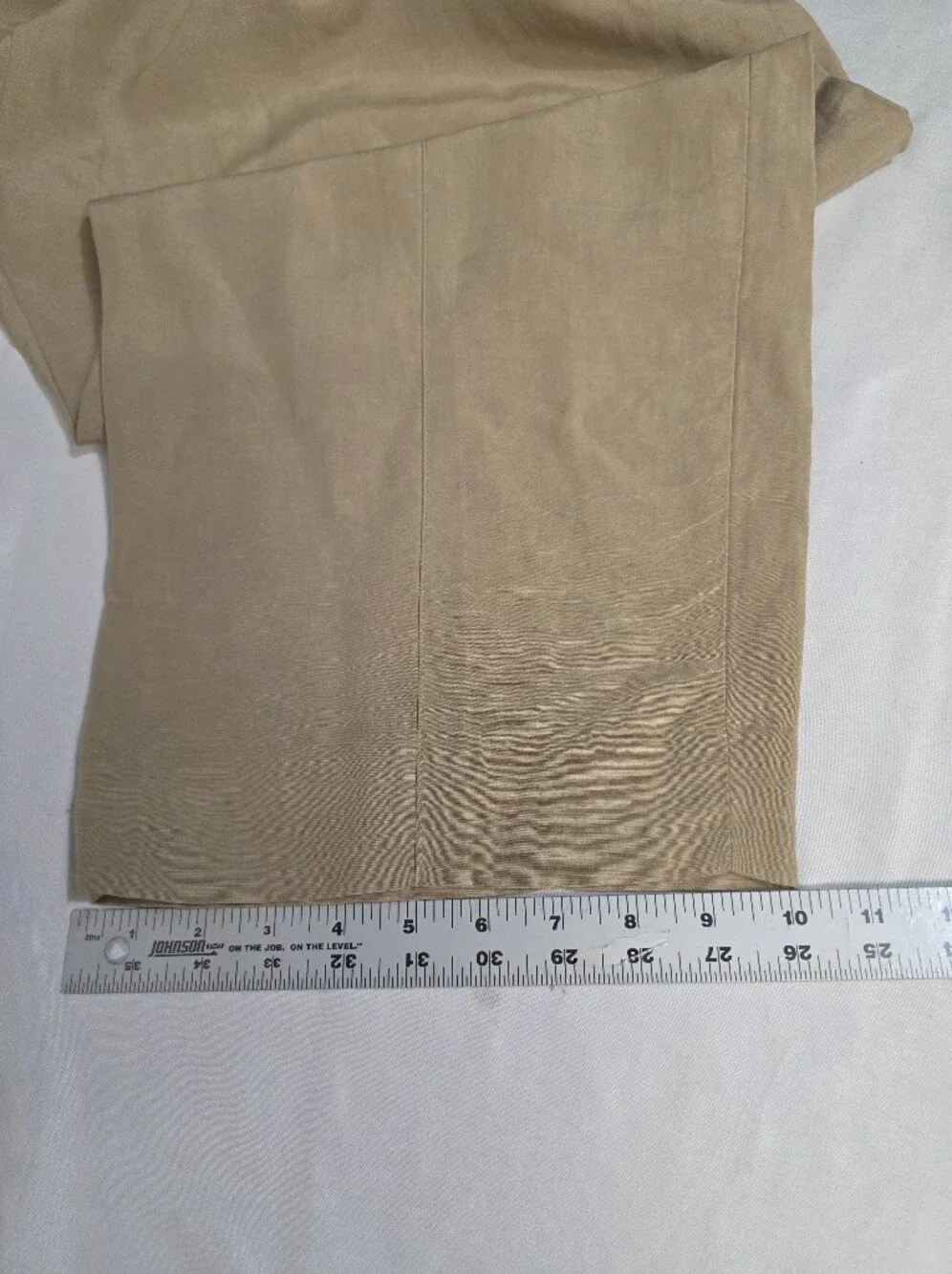 Women's High-Rise Wide-Leg Linen Blend Pants in Beige Womens Size 20